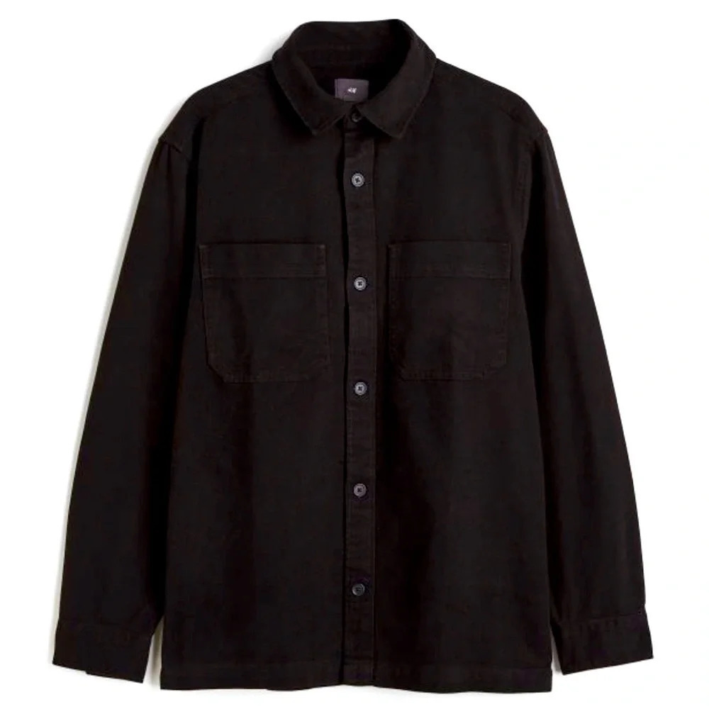 H&M Shirt Jacket NWOT. Men’s Size Large. Black